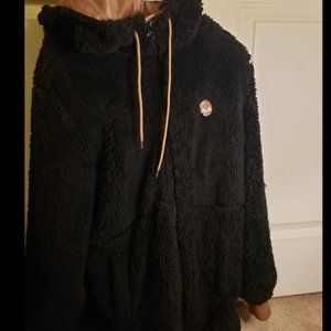 Zyia Black Long Hood Teddy Jacket